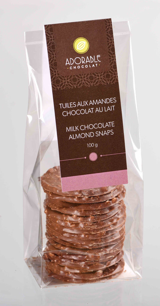 Tuiles Almond Snaps / Milk Chocolate