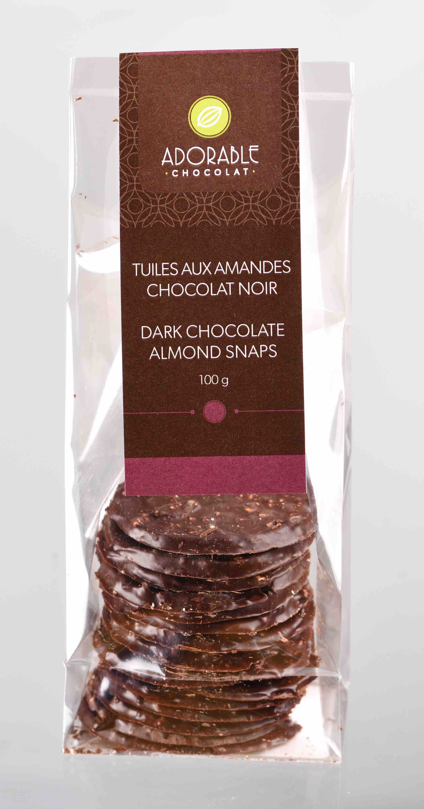 Tuiles Almond Snaps / Dark Chocolate