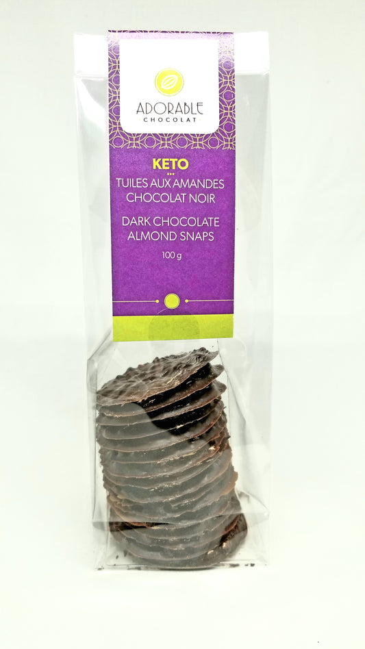 Keto / Tuiles dark chocolate snaps