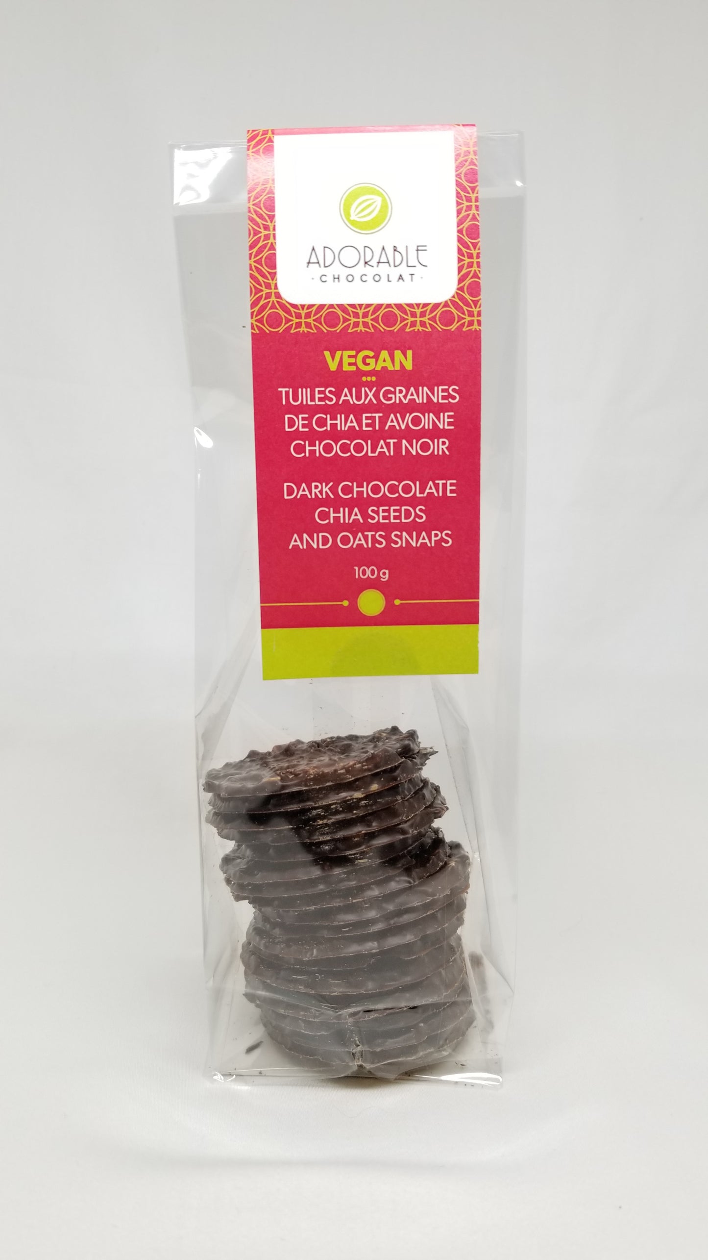 Vegan Dark Chocolate Almond Snaps